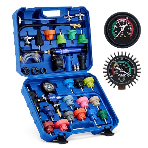 Orion Motor Tech Coolant Pressure Tester Kit, 33pc Master Coolant Vacuum Refill Kit with 23 Radiator Adapters, Radiator Cooling System Pressure Tester Kit with Vacuum Pump Vacuum Purge & Refill Tool - color: Blue