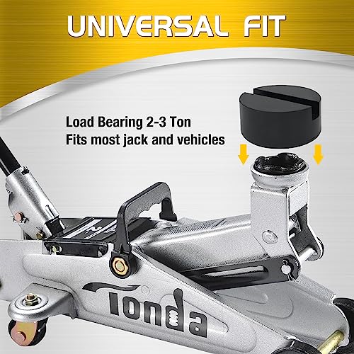 TONDA Jack Pads, Universal Rubber Rail Pinch Weld Protector, Slotted Adapter for Jack Stand and Floor Jack - color: JACK PAD SET