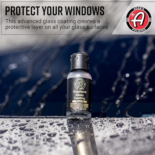 Adam's Advanced Graphene Glass Coating (30ml) - Advanced Hydrophobic Water Repellent (Kit) - size: Kit