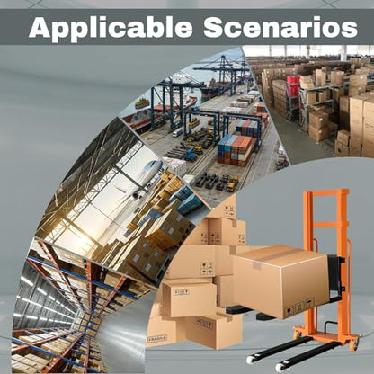 Electric Pallet Stacker Electric Forklift Capable of Boarding Trucks Pallet Lift 1300lbs Capacity 63" Lifting Height Material Lift with Fixed Legs - color: 63" Lifting