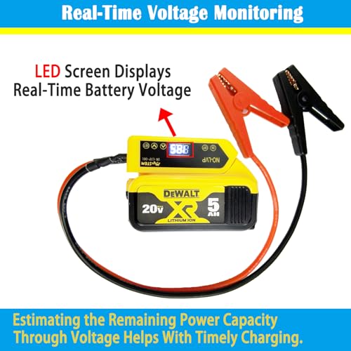 Battery Jumper Cables Compatible with De.Walt Battery Jumper Cables, Automotive Booster Cable for Car Jump Starting Using Tool 8AWG 2.02FT