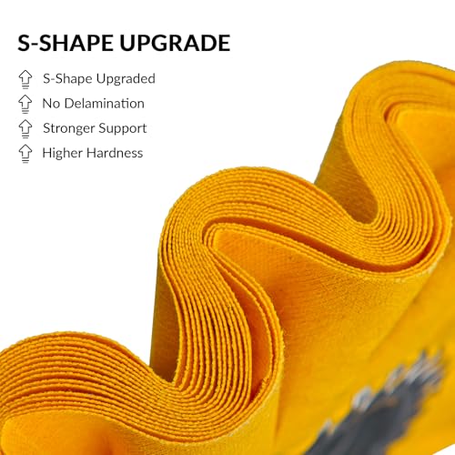 10" S-Shape Airway Buffing Wheel with 5/8" Arbor Flange-Free Hub，Yellow Buffing Wheels for Angle Grinder, All-Purpose Polishing Wheels for Aluminum Wheels Stainless Steel & Metal Finishing - color: Medium Polishing