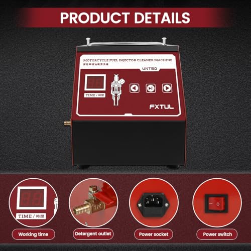 UNT50 Fuel Injector Cleaner Machine, Ultrasonic Pulse Cleaning System | Easy One-Touch Operation, On-Car & Bench Cleaning, 1300ml Stainless Tank, for Cars, Motorcycles & Marine, Gasoline & Diesel