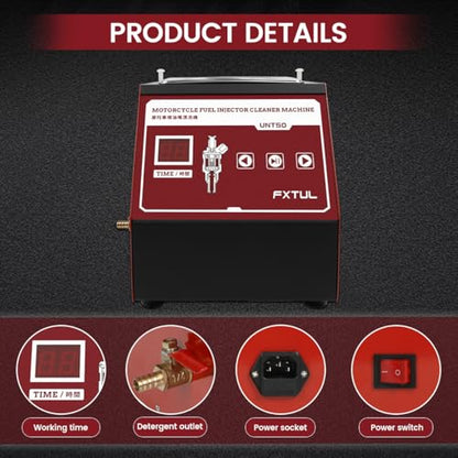 UNT50 Fuel Injector Cleaner Machine, Ultrasonic Pulse Cleaning System | Easy One-Touch Operation, On-Car & Bench Cleaning, 1300ml Stainless Tank, for Cars, Motorcycles & Marine, Gasoline & Diesel