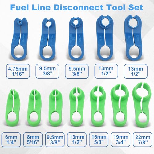 45pcs Master Quick Disconnect Tool Set, Fuel Line Disconnect Tool Kit for Automotive A/C Fuel & Transmission Systems,Fuel Line Removal and Separator Tool Compatible with GM Ford Chrysler Chevy