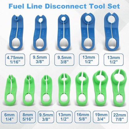 45pcs Master Quick Disconnect Tool Set, Fuel Line Disconnect Tool Kit for Automotive A/C Fuel & Transmission Systems,Fuel Line Removal and Separator Tool Compatible with GM Ford Chrysler Chevy