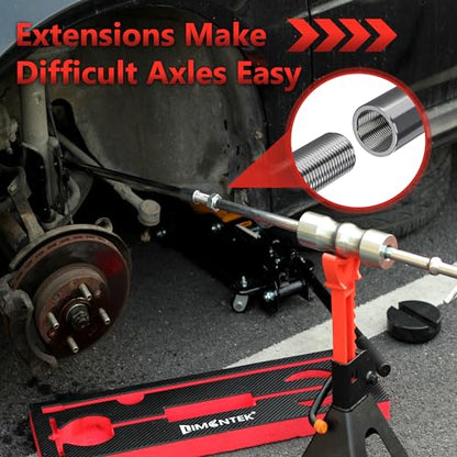 Inner CV Axle Puller Removal Tool with Slide Hammer & 48mm 63mm CV Joint Fork Adapter, Front Wheel Drive Axle Puller Slide Hammer Set (6pcs Set with eva Box) - size: 6pcs Set with eva Box