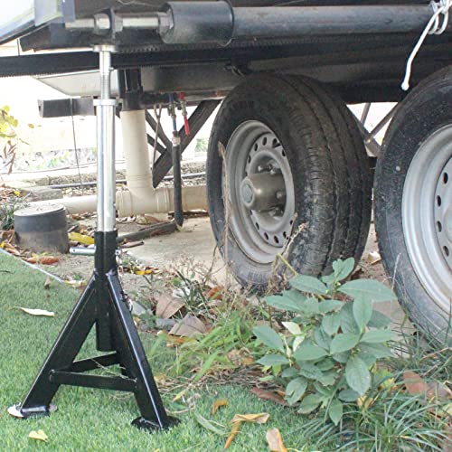 BESTOOL RV Supports Stabilizer Jacks, Travel Trailer Stabilizer Jacks Camper Jack Stands from 17.3" to 30." 1Pair Capacity 12000 lbs, 2 Pack - color: Black-Standard RV stabilizer jacks/2PC