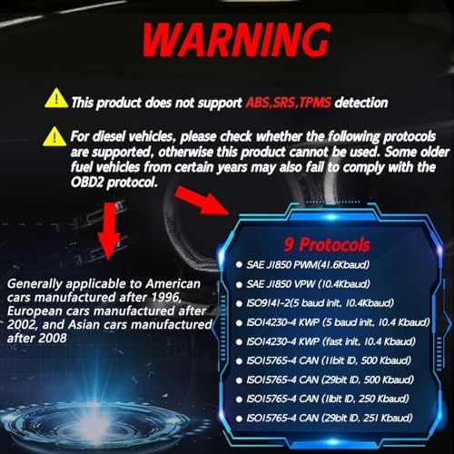 V520 OBD2 Diagnostic Scanner Tool - Quickly Engine Check Light Code Reader, Voltage Tester, I/M Readiness, Reset, and Code Eraser, Suitable for All OBD II Protocol Car & Truck Since 1996