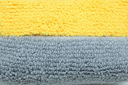 Autofiber Thin [Saver Applicator Terry] Ceramic Coating Applicator Sponge | 12 Pack | with Plastic Barrier to Reduce Product Waste. (Gold/Gray)