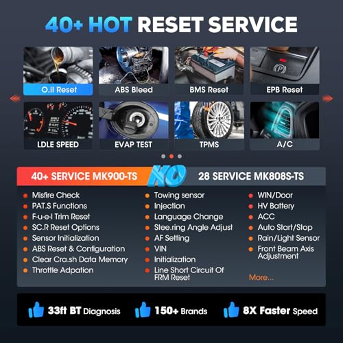 Autel Scanner Maxicom MK900TS, 2026 MK900-TS Up of MS906-TS MX900TS MK808S-TS MK900BT MK900, Top TPMS Program/Relearn, 3000+ Active Test, 40+ Service, CAN FD & DoIP, Bidirectional Scan Tool OS 11.0