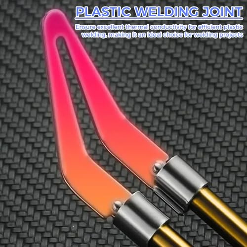 6 PCS Plastic Welding Tips and Scraper Set, 2-in-1 Smoothing Tip Heads for Plastic Welder Gun, Car Bumper Repair Kit, Dual Copper Tubes Hot Stapler Accessories