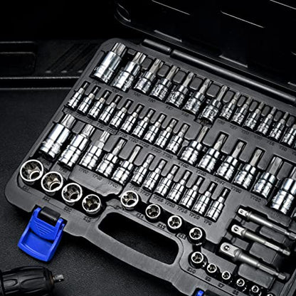 EPAuto Torx Bit Socket and External Torx Socket Set 63-Piece Set - size: Torx Bit- 63 Pieces