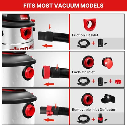Shop-Vac 8' X 2-1/2" Universal Hose Black - size: 8' X 2-1/2"