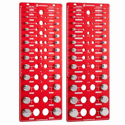 Thread Checker, 76 Nut and Bolt Thread Checker, 28 Standard & 28 Metric & 20 Drill Bit Gauge, Bolt Size Finder, Wall-Mountable Bolt Thread Identifier Gauge with Inch & CM Ruler - size: 76 Thread Checker