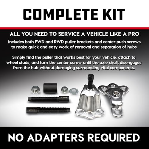 Powerbuilt Master Hub Puller Tool Set, Remove and Install Car Wheel Hubs and Axels, Ford and Mercury, Front-Wheel or Rear-Wheel Vehicles - 648608 - style: 9 Piece