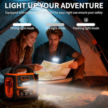 2400A Car Battery Jump Starter and Portable Power Station – Starts 8.0L Gas & 8.0L Diesel – 6-in-1 Jump Starter with Air Compressor 100 PSI Tire Inflator – 400 Watt Inverter AC/DC/USB Outlets - style: Orange
