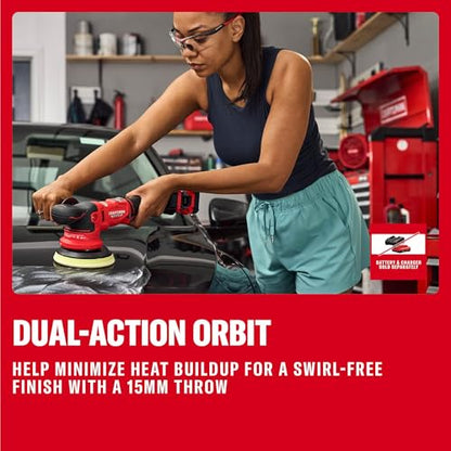 CRAFTSMAN 5 in. Dual Action Buffer Polisher, V20 Brushless Cordless Orbital Polisher with Side Handle, 9 Speed, Up to 6,000 OPM, Tool Only (CMCE150B)