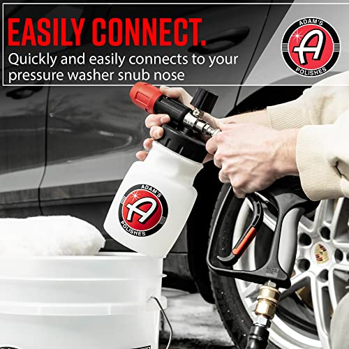 Adam's Polishes Premium Foam Cannon - Custom Snow Foam Cannon Soap Sprayer for Car Wash | Sprayer Cannister for Pressure Washer - size: Premium Foam Cannon + Snub Nose + Tips