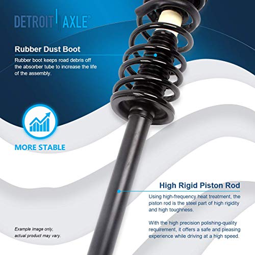 Detroit Axle - Rear Struts for 1995-2005 Chevrolet Cavalier Pontiac Sunfire, 2 Ready Struts w/Coil Spring Assembly 1996 1997 1998 1999 2000 2001 2002 2003 2004 Replacement Suspension Struts Shocks - size: 171281 x2/PAIR
