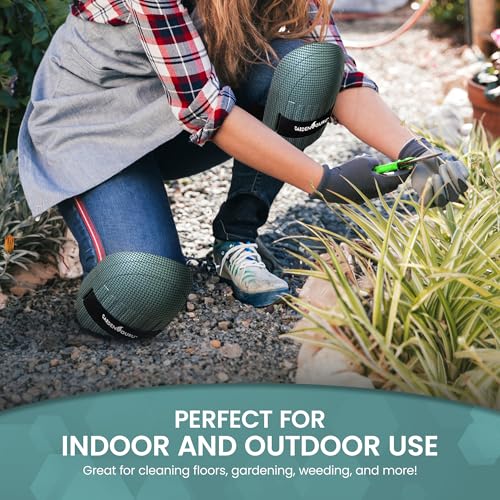 Garden Guru Home & Gardening Knee Pads – Waterproof EVA Foam Cushion, Soft Inner Liner, Comfortable Fit with Adjustable Straps (2 Pack) - size: 2 Pack, style: Comfort Foam