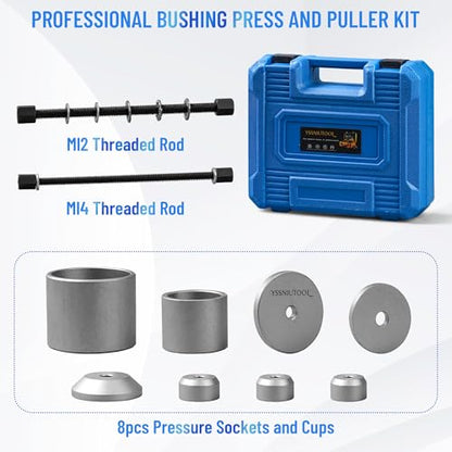 Bushing Press Kit Compatible with Volkswagen Audi Special Chassis Lining disassembly Tool, Rear axle Lower Support Swing arm Iron Sleeve Rubber Sleeve Replacement Tool