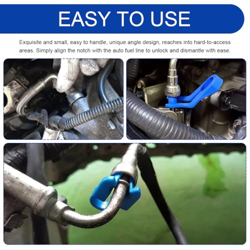 7PCS AC Fuel Line Disconnect Tool Set, Transmission Line Tool, Fuel Removal Tools Kit Includes 1/4 5/16 3/8 1/2 5/8 3/4 7/8 Inch, Quick Disconnect Remover Compatible with Ford Chevy Mazda