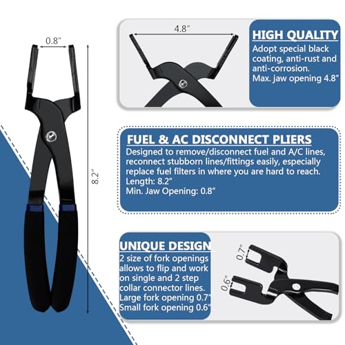 Handor Master Quick Disconnect Tool Kit with Fuel and AC Disconnect Pliers Fuel Line Disconnect Tool Set AC Line Removal Tool Fuel Line Disconnect Tool