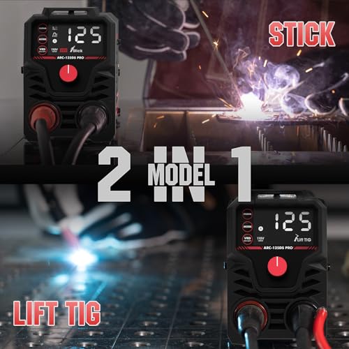 YESWELDER 125Amp Mini Stick Welder Large LED Display, IGBT ARC Welding Machine, 110V Hot Start Portable MMA Welder Machine, Arc Force - style: stick welder 125Amp