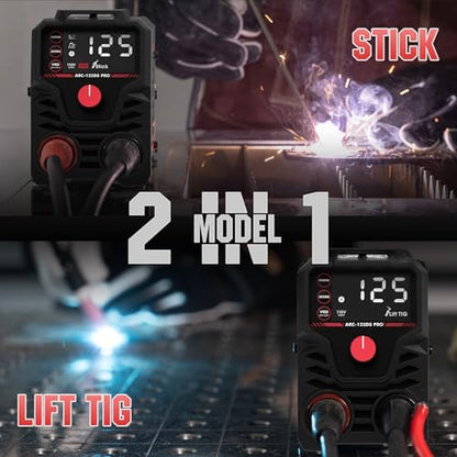 YESWELDER 125Amp Mini Stick Welder Large LED Display, IGBT ARC Welding Machine, 110V Hot Start Portable MMA Welder Machine, Arc Force - style: stick welder 125Amp