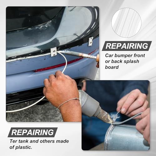 Plastic Welding Rods, Welder Rod High-Strength Waterproof Fit for Repairing Plastic Bumper - color: White