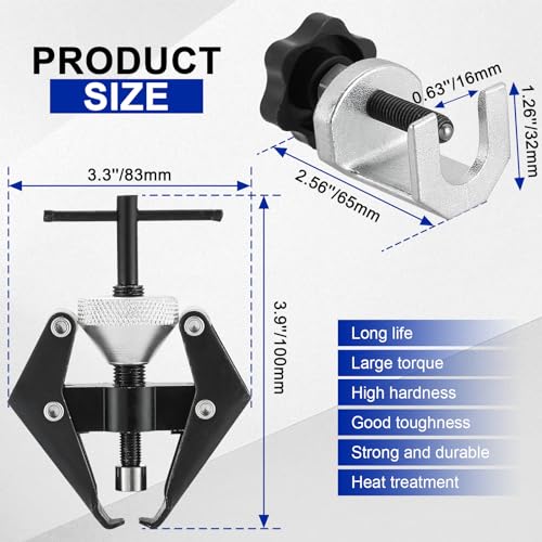 DASBET Battery Terminal and Wiper Arm Puller, Windshield Wiper Arm Removal Tool Heavy-Duty Arm Battery Terminal Bearing Remover Puller Kit