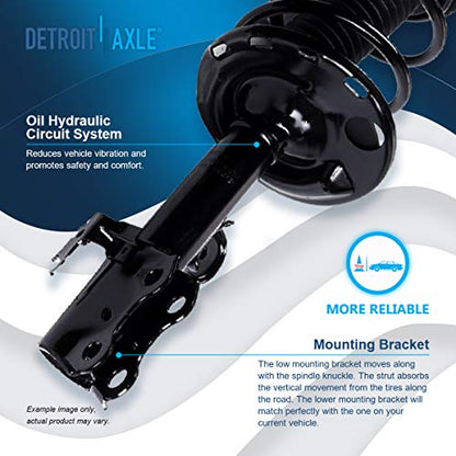 Detroit Axle - Front End 16pc Suspension Kit for 2006-2012 Toyota RAV4 | 2 Ready Struts 2 Lower Control Arms 4 Tie Rods 4 Front Rear Sway Links 2 Rear Shock Absorbers 2 Boots Replacement [2.4L 2.5L] - size: 16ACQS2500686/Big Kit