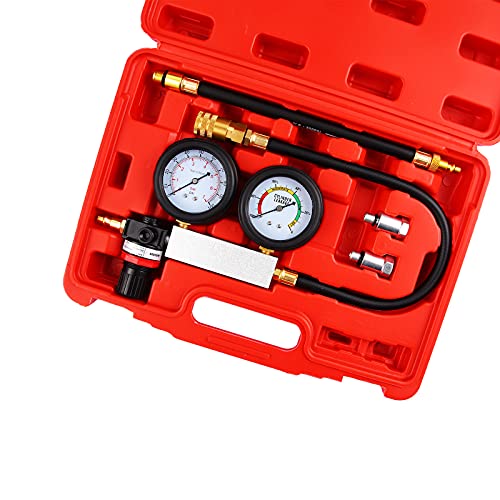 Engine Compression Tester Automotive, Cylinder Leak Down Tester Kit, Multi-Function for Gasoline Engines, Pressure Check & Leakage Rate Test for Cars, Trucks, Motorcycles