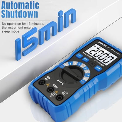 Digital Multimeter Tester, 2000V Volt Meter TRMS, High Voltage Meter for AC DC Voltage, Resistance, Continuity, Diode, Frequency Test with NCV, Backlit LCD Display, Data Hold, Auto-Ranging