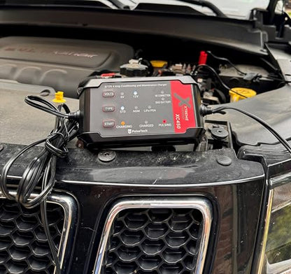 PulseTech XC450 Xtreme Charge 4 AMP Smart Battery Charger Maintainer, Trickle Charger | Test, Charge, Condition & Maintain All 6V/12V Batteries: Lead Acid, LiFeP04, Lithium, VRLA, AGM, Gel & Flooded