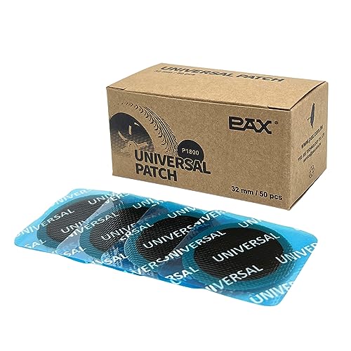 PAX 50 Pcs 32mm Round Universal Tube and Tire Repair Patches, for Radial and Bias Tires, Motorcycle, Automobile, Truck, Agricultural Vehicles, BMX, ATVs, River Floating, Inflatable Rubber - size: 32mm