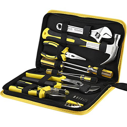 DOWELL Tool Set Household Tool Kit with Storage Tool Bag Pouch, 19 PCS | with Pliers Screwdriver Set Hex Key Wrench - size: 19PCS