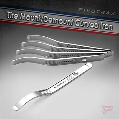 PIVOTRAX 15” Tire Mount | Demount Curved Iron Tire Lever | Wrench, Set of 2 Tire Spoons