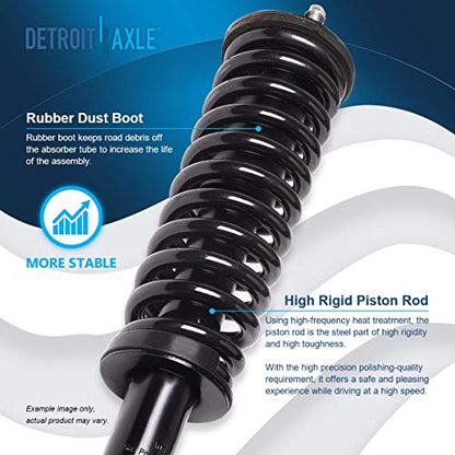 Detroit Axle - 2 Front Struts for 1995-2004 Toyota 4WD Tacoma | 1998-2004 Tacoma 2WD PreRunner - Exc. Crew Cab Complete Struts w/Coil Spring 1996 1997 1999 2000 Replacement Strut Shock - size: 171352L_171352R-DA/PAIR