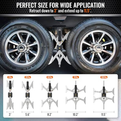 X-Shaped RV Wheel Stabilizer Chocks for RV Camper Trailers & Trucks 2 Pack | Fit RV Tire 3” to 11”Wide, Drill Adjustable, Anti-Rust Coating X Chocks, Heavy Duty for 5th Wheel Prevent Shaking&Wobble - color: Silver