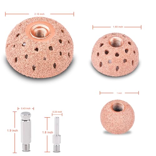 Unicaravan Tire Patch Repair Tools Tire Buffing Wheels 25mm 42mm 55mm | Tungsten Carbide Tire Patch Roller Scraping Cutter for Car Tire Grinding Polishing Accessories Kit - size: 25+42+55mm 7PCS