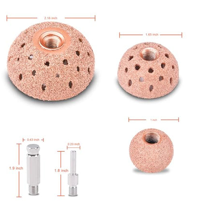 Unicaravan Tire Patch Repair Tools Tire Buffing Wheels 25mm 42mm 55mm | Tungsten Carbide Tire Patch Roller Scraping Cutter for Car Tire Grinding Polishing Accessories Kit - size: 25+42+55mm 7PCS