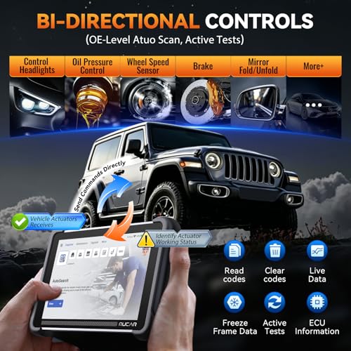 MUCAR 892BT AI Bi-Directional OBD2 Scanner, Full System OBD2 Scanner Diagnostic Tool,35 Services,ECU Coding,FCA Autoauth,CANFD&DOIP,for Car Owners, DIYer, Technicians, Inspectors, Trainees and Others