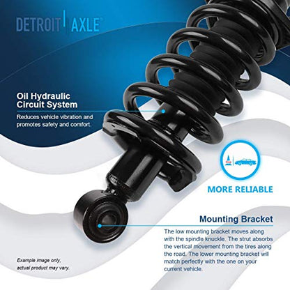 Detroit Axle - Rear 2pc Struts for 2003-2011 Honda Element, 2 Struts w/Coil Spring Assembly 2004 2005 2006 2007 2008 2009 2010 Replacement Suspension - size: 171101L_171101R/PAIR