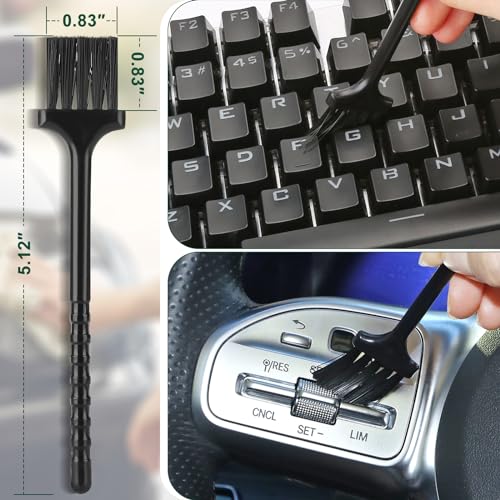 Fitosy Car Interior Duster Detail Brush Cleaning Gel Kit, Dust Remover | Slime Putty Cleaner Soft Detailing Brushes Car Accessories Essentials Supplies Tools for Men Women, Auto Truck SUV RV