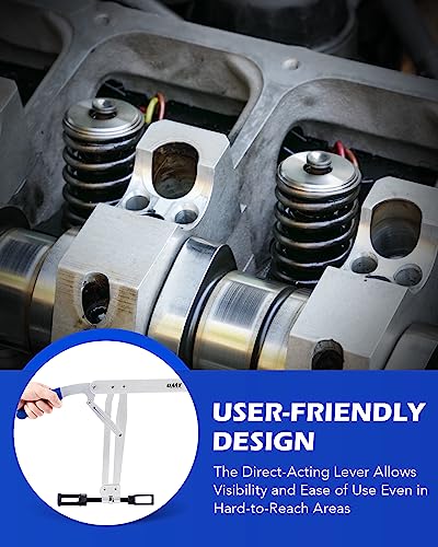 Orion Motor Tech Large Valve Spring Compressor Tool, Valve Spring Removal Tool & Adjustment Tool with 1" & 1-3/16" Adapters, Direct Action Valve Spring Compression Tool for Overhead Valve Engines - size: Large Valve Spring Compressor