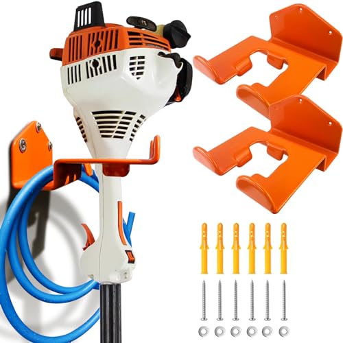 Weedeater Hanger, 2 Pack Weed Eater Hanger for Wall, Weed Wacker Holder | Heavy Duty Weed Wacker Wall Storage Rack, Compatible with Stihl, Weed Eater Hanging Hook for Garage Tool Organization - color: 2 PACK
