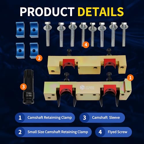 Kuntech Engine Timing Tool Kit Compatible with Mercedes Benz M133 M270 M274, 15PCS Camshaft Locking Alignment Timing Tools Set with Carrying Case & Gloves - size: For M133 M270 M274