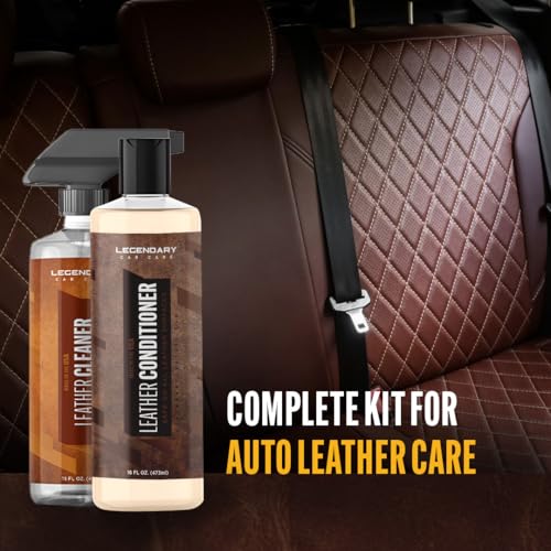 Legendary Leather Cleaner And Conditioner 16oz - Conditions, Cleans, & Protects Car Interior from UV - Multi Use Detailing Kit for Car Seats - Non-Greasy, Restores Leather - size: Leather Conditioner & Cleaner 16oz